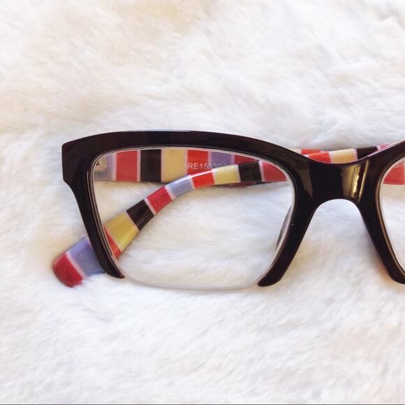 Brooke Black Half Rim Rectangle Reader Glasses - Picture 4 of 11